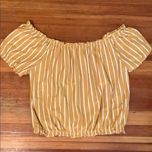 Striped Off The Shoulder AE Top